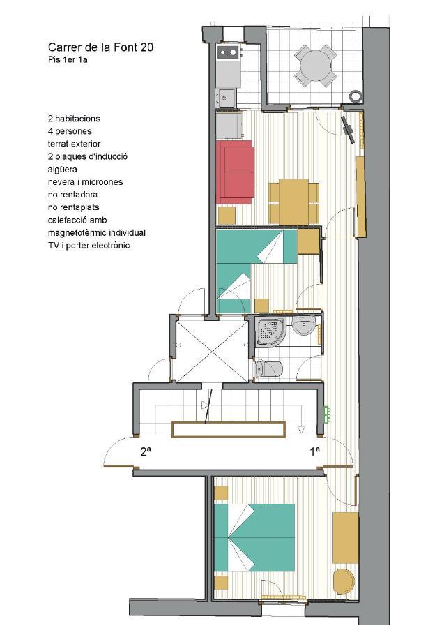 CAL TÒFONES, 1er 1a. Apartament turístic a Borredà, 08619-Barcelona Borredá Exterior foto